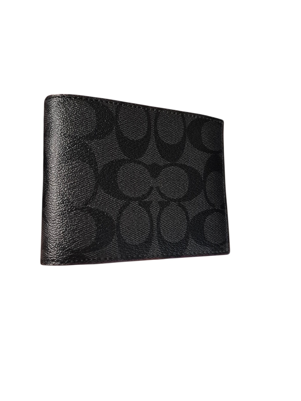 Coach Men's Black Signature Bi-Fold Card Holder